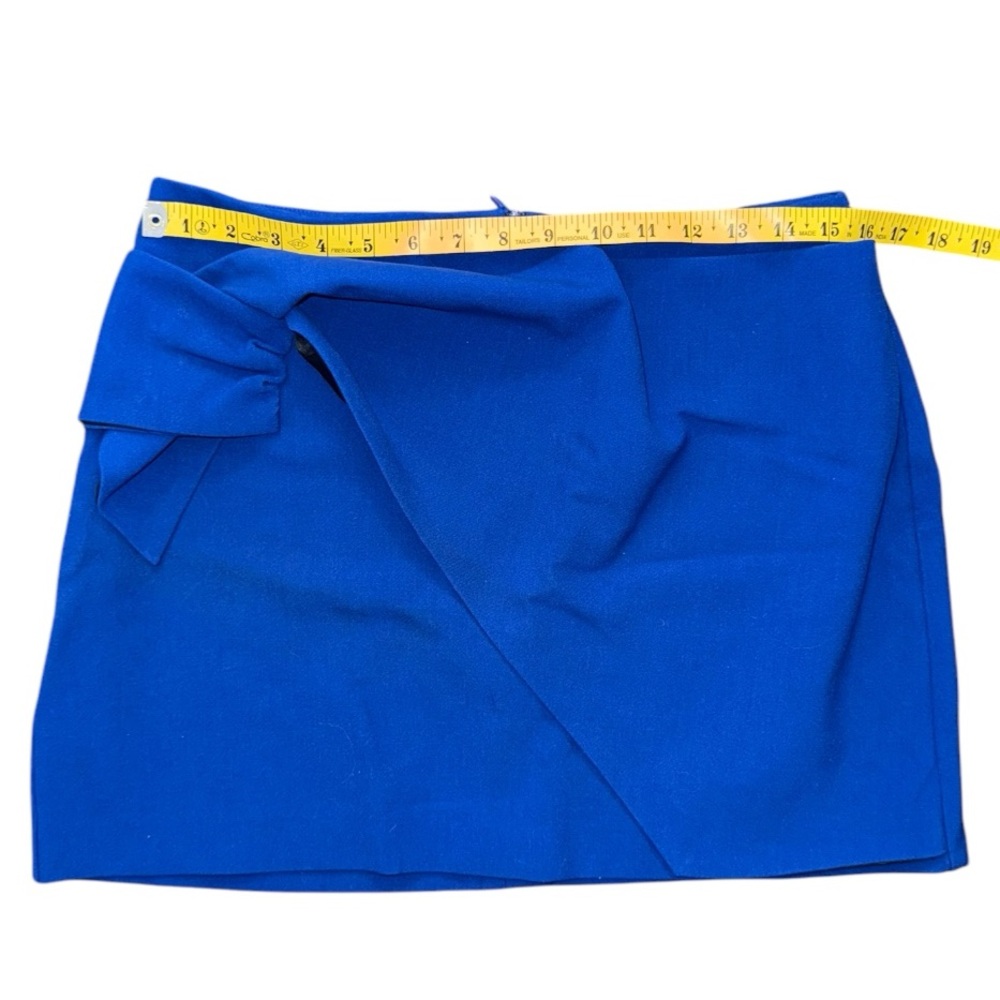 Stylish Blue Wrap Skirt - Picture 7 of 8